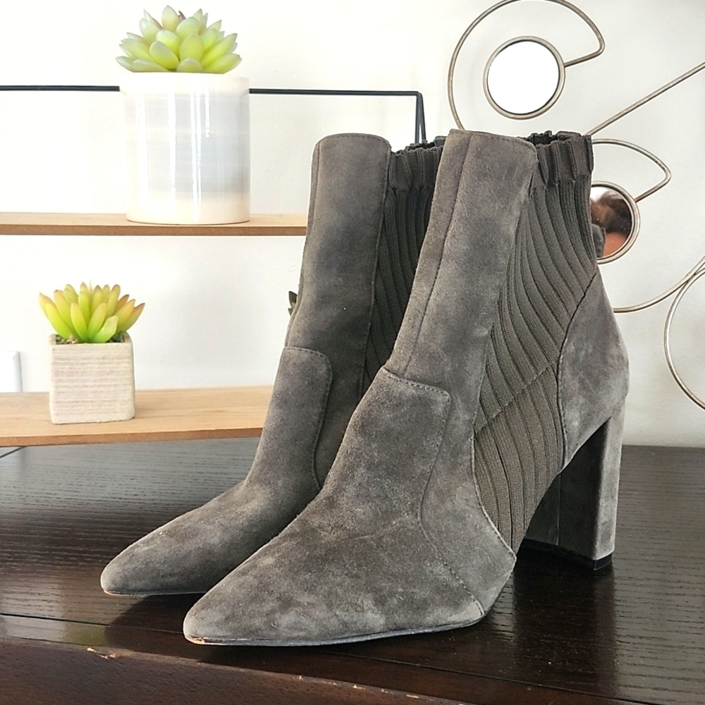 Sole Society gray pull up boots, size 7.5, EUC🎉